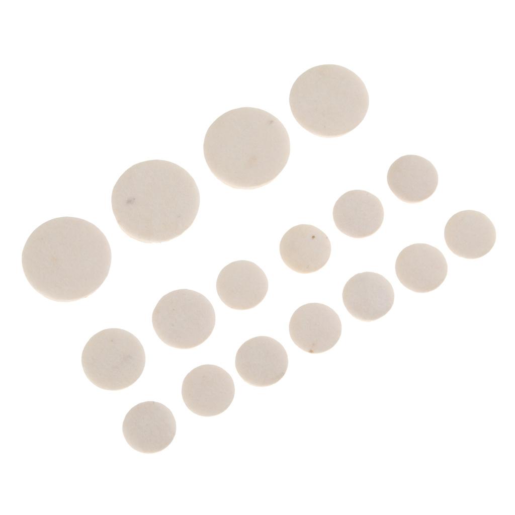 17 Pieces Clarinet Key Cushion Pads Mat for Woodwind Instrument Parts