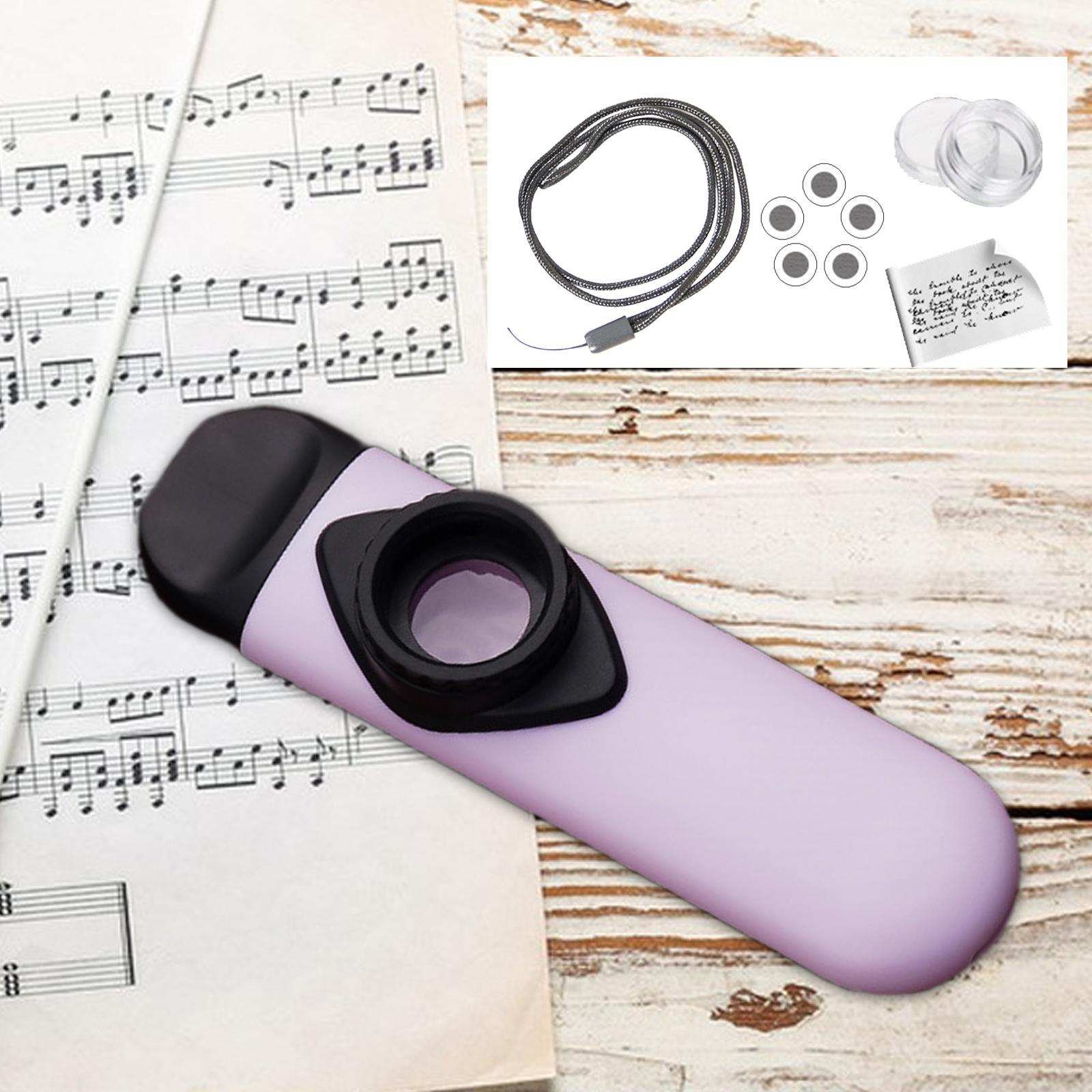 Kids Kazoo Portable Professional Music Accompaniment Easy to Learn Harmonica Violet