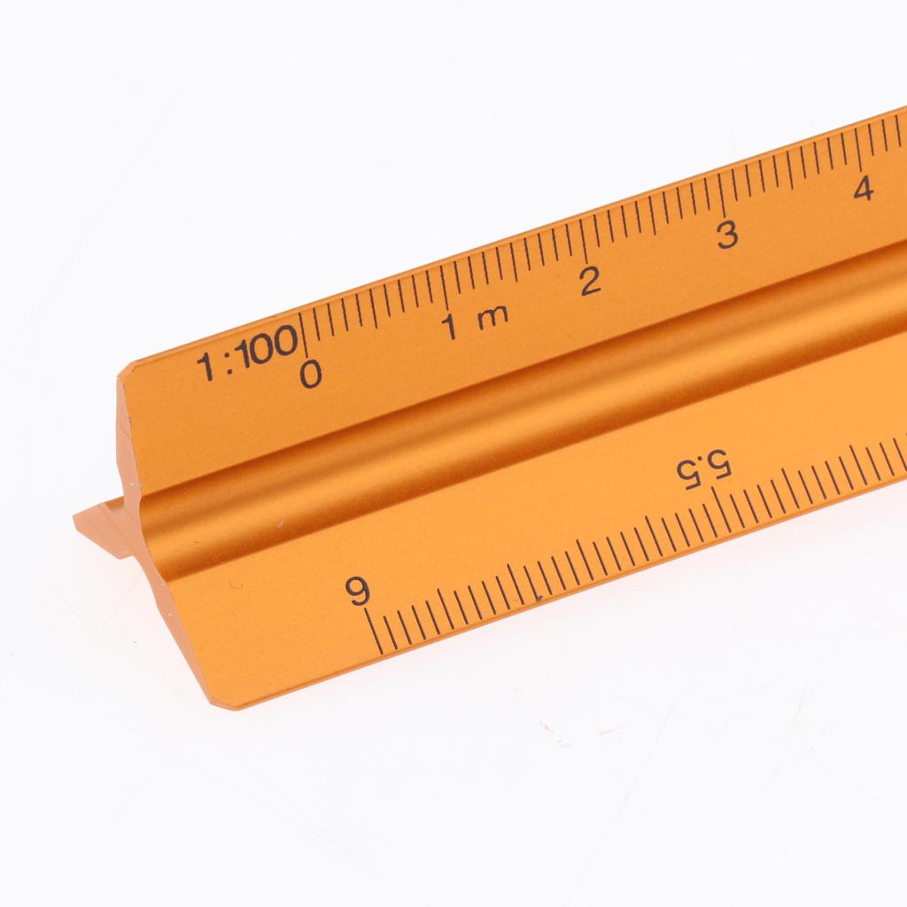 precision metal triangular architect scale architectural ruler drafting