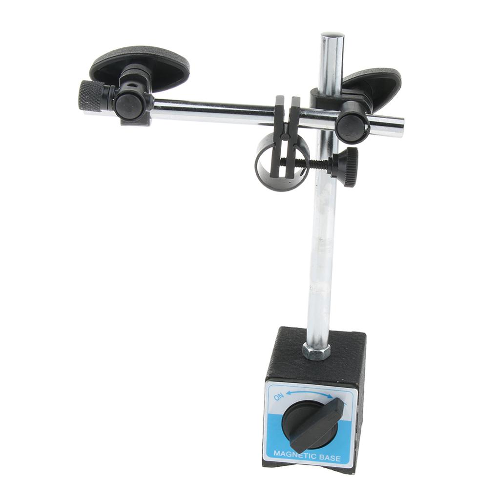Large Adjustable Magnetic Base Stand Holder for Dial Test Indicator Gauge - Height 9 inch