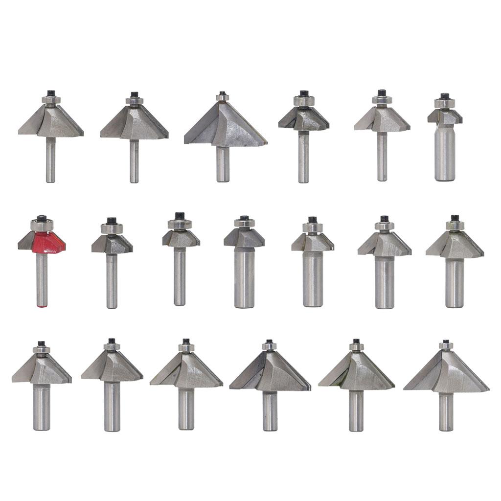 45 degrees Chamfer Router Bit for Carpentry Chamfering Rounding Beveling 1