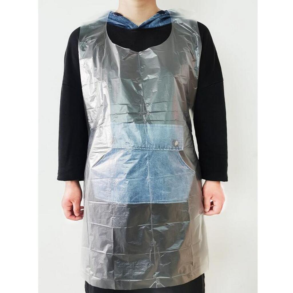 Disposable PE Aprons Oil-proof for Sanitary Cleaning Kitchen Baking Adult