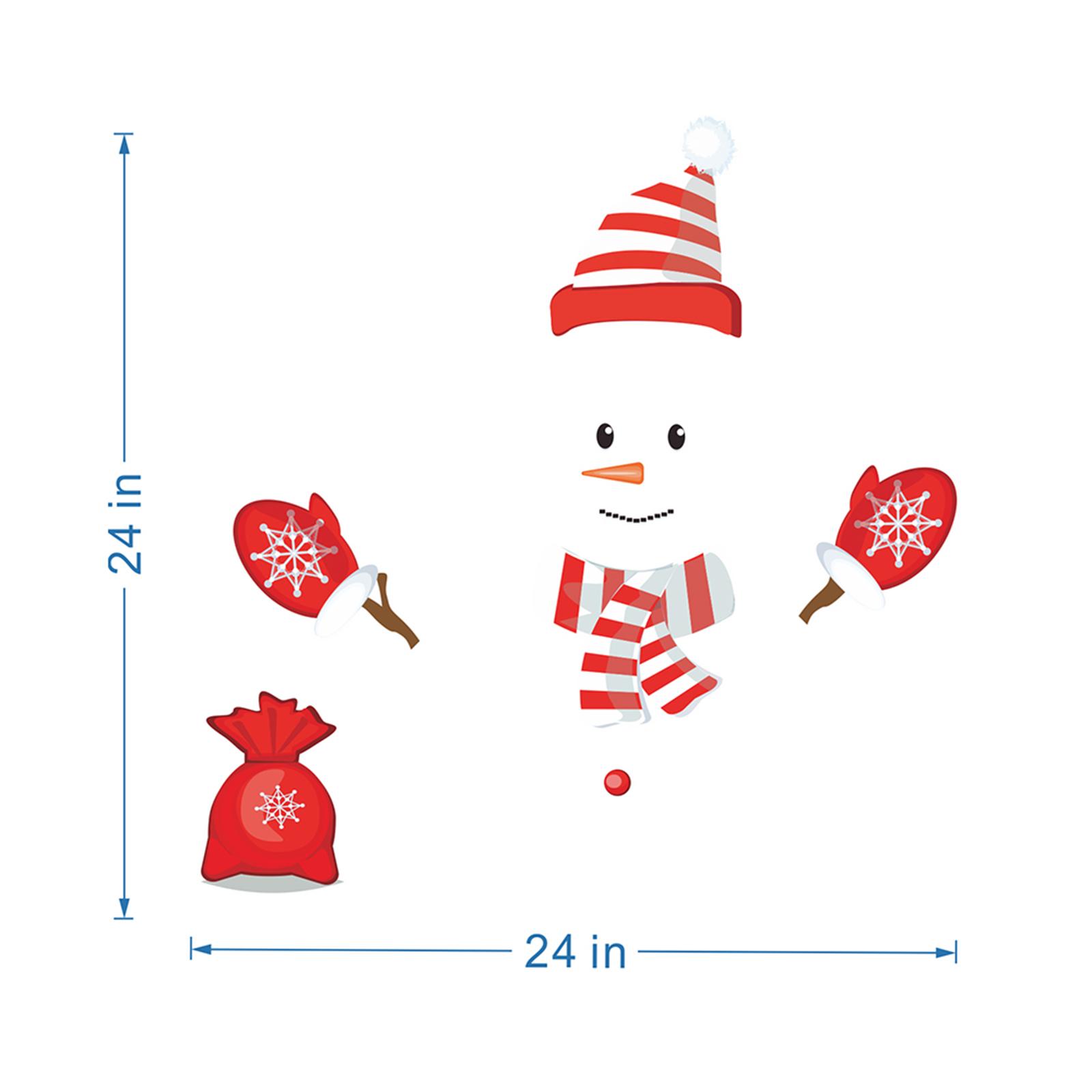 Snowman Refrigerator Sticker Expression Waterproof Christmas Decor CT001
