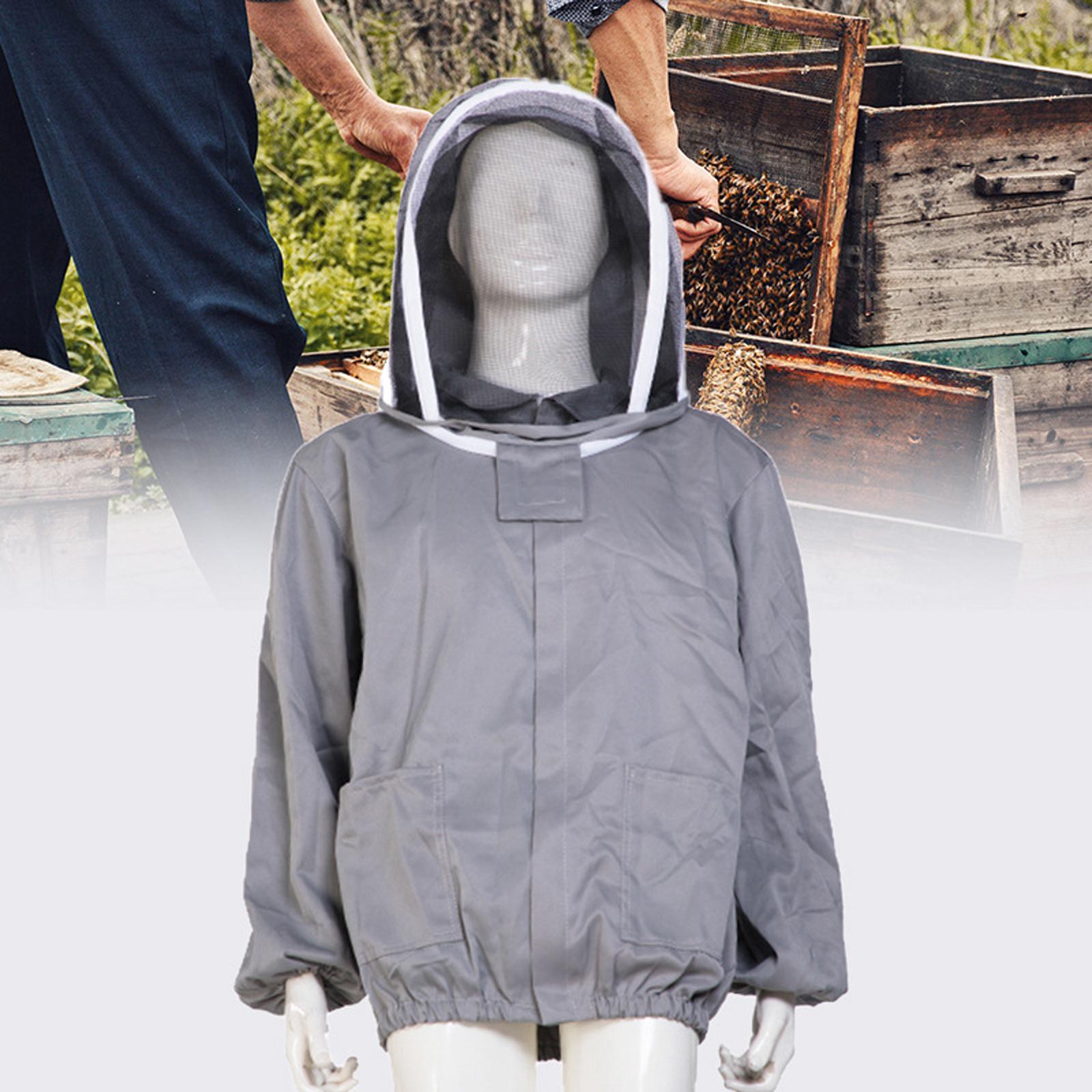 Beekeeping Jacket with Fencing Veil Breathable with Hat Equip Beekeeper Suit