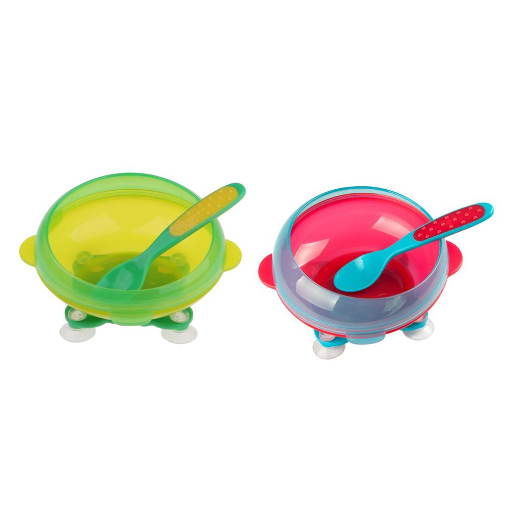 Baby Feeding Bowl Toddler Suction Bowl Tableware  Green