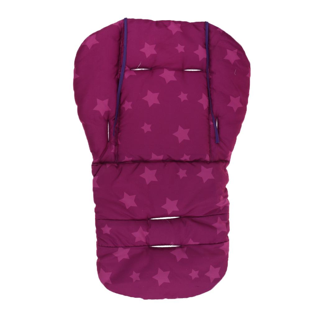 Baby Thick Stroller Pram Pushchair Mat Seat Cushion Pad Liner Cover Purple