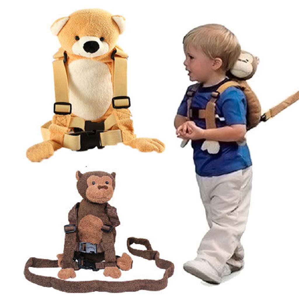 stuffed animal on a leash