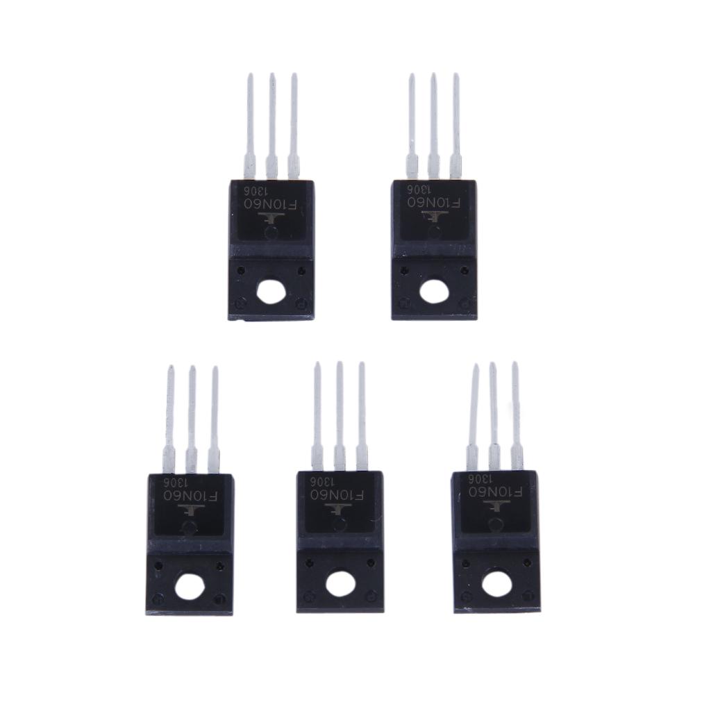 5pcs N-Channel Power MOSFET 10N60 10A 600V Package TO-220F