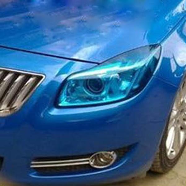 Glossy Blue Film Wrap Sheet Sticker For Car Auto Headlight Fog Tail Lights