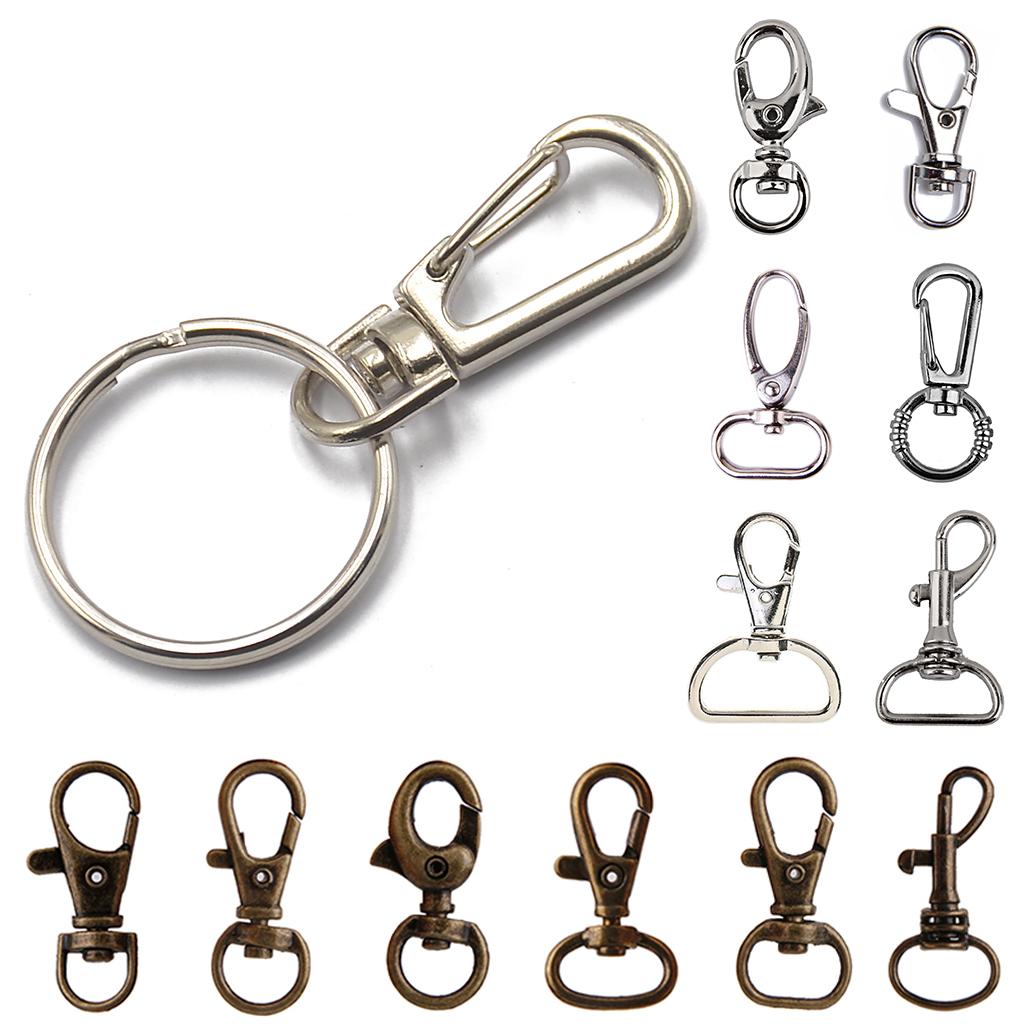 5pcs Strap Swivel Trigger Lobster Clasps Snap Hook Keychain Ring Buckles