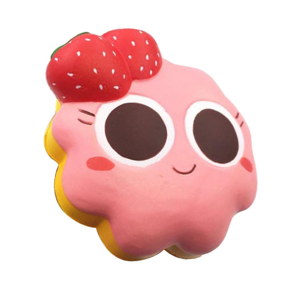 Squishy Soft Slow Rising Squishes Toy PU Stress Relief Soft Toys Cake red