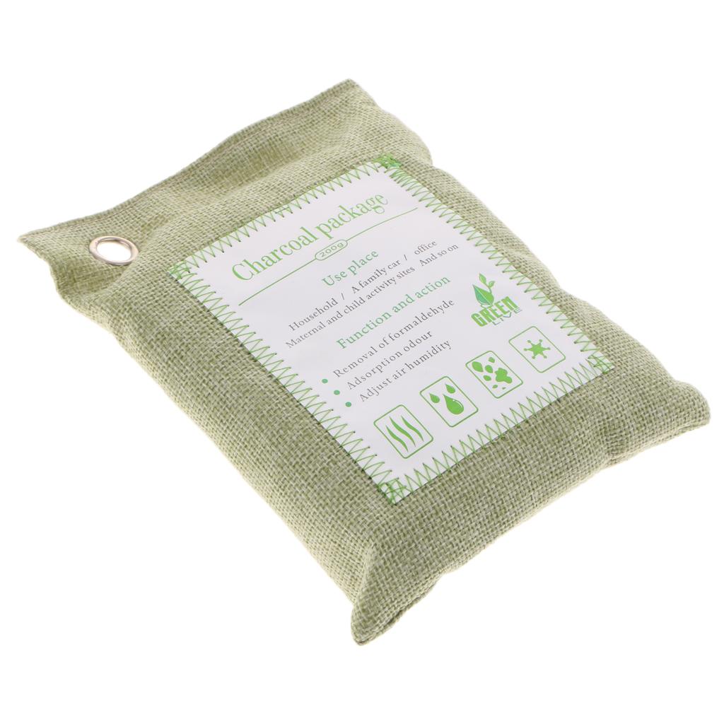 200g - Charcoal Deodorizer Odor Neutralizer Home & Car Freshener Bags, Bamboo Organic Activated Air Purifying Bags