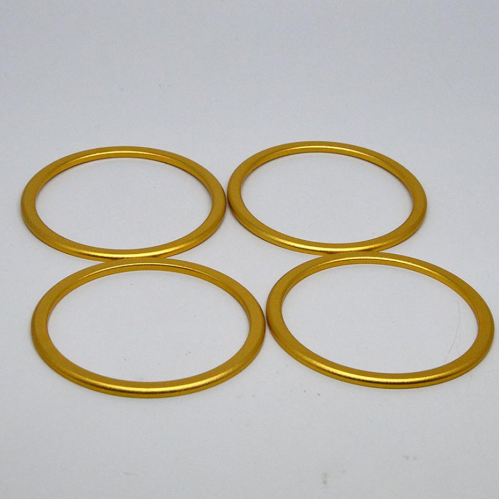 4Pcs Aluminum Alloy Car Air Vent Outlet Rings Golden