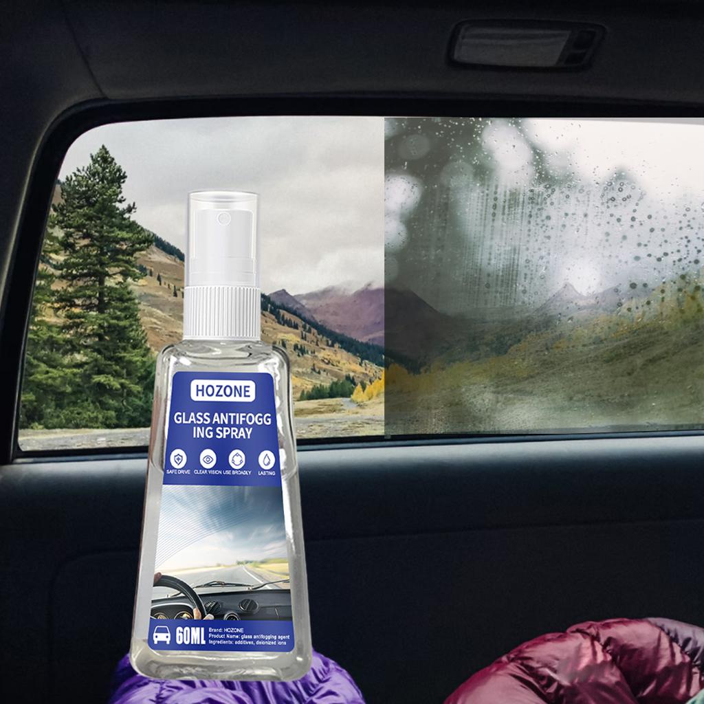 Car Anti-Fog Spray Mirrors Waterproof Spray Fits for Automotive Glass Care 60ML