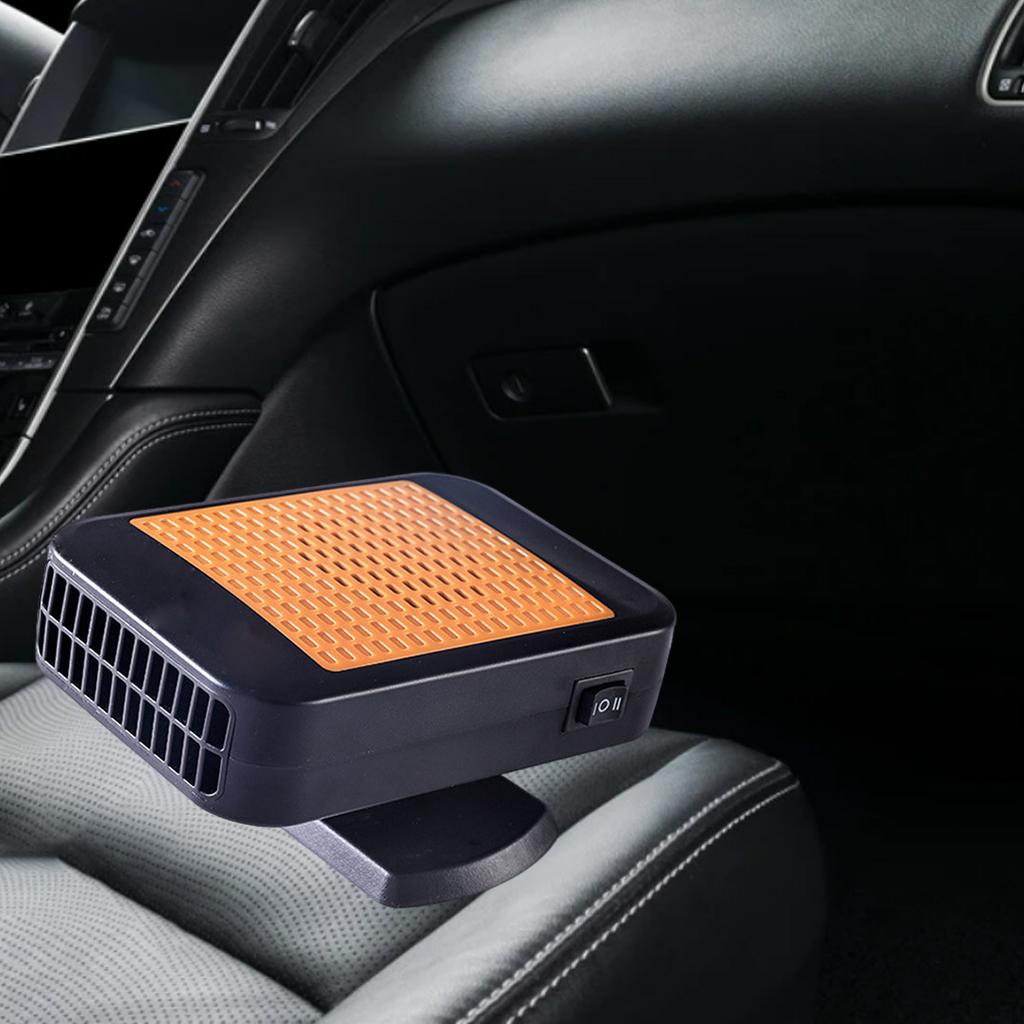 Portable Car Heater Vehicle-Mounted Fast Heating Auto Heater 12V Orange