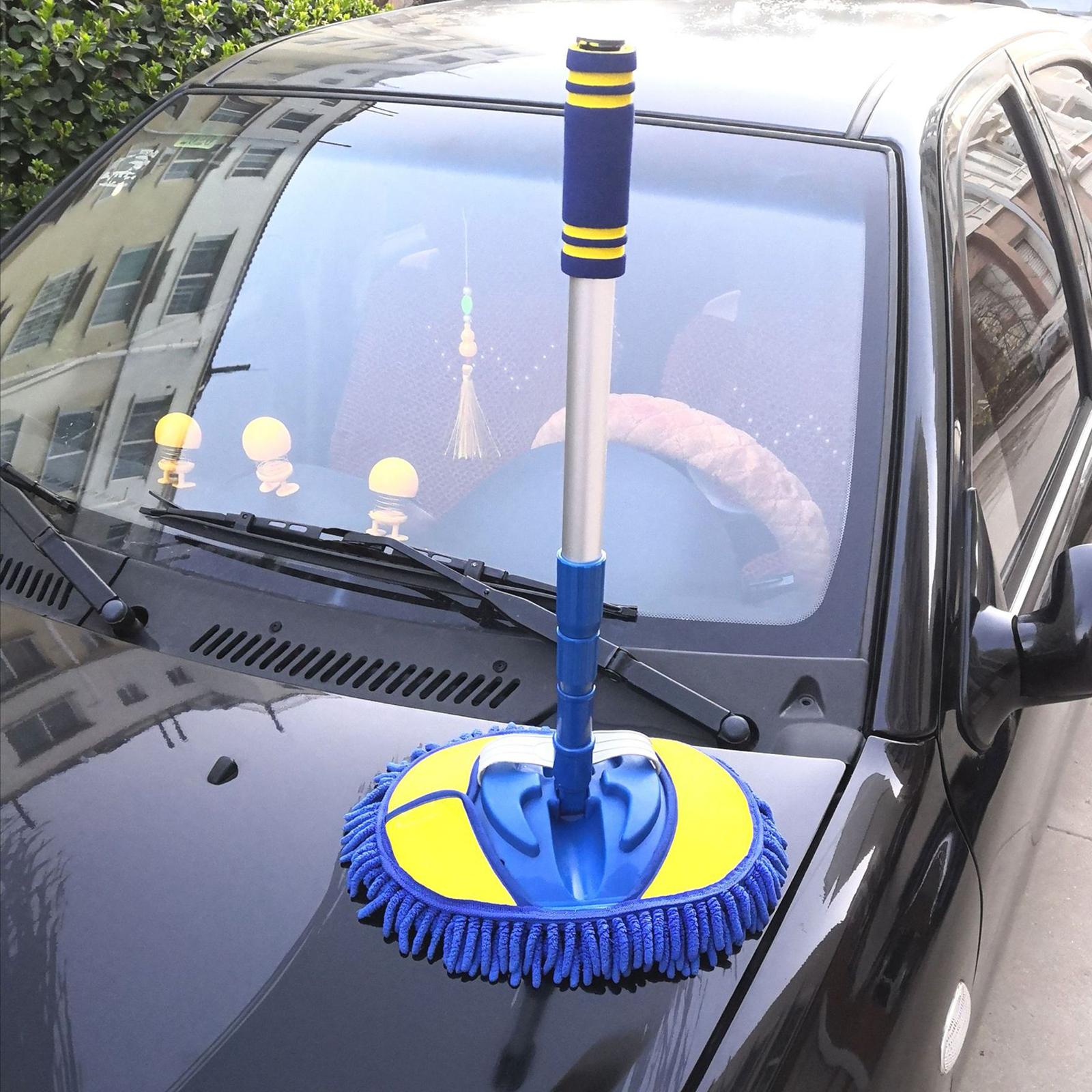 2 in 1 Car Wash Brush Mop with Long Handle Extendable for Car RV Truck