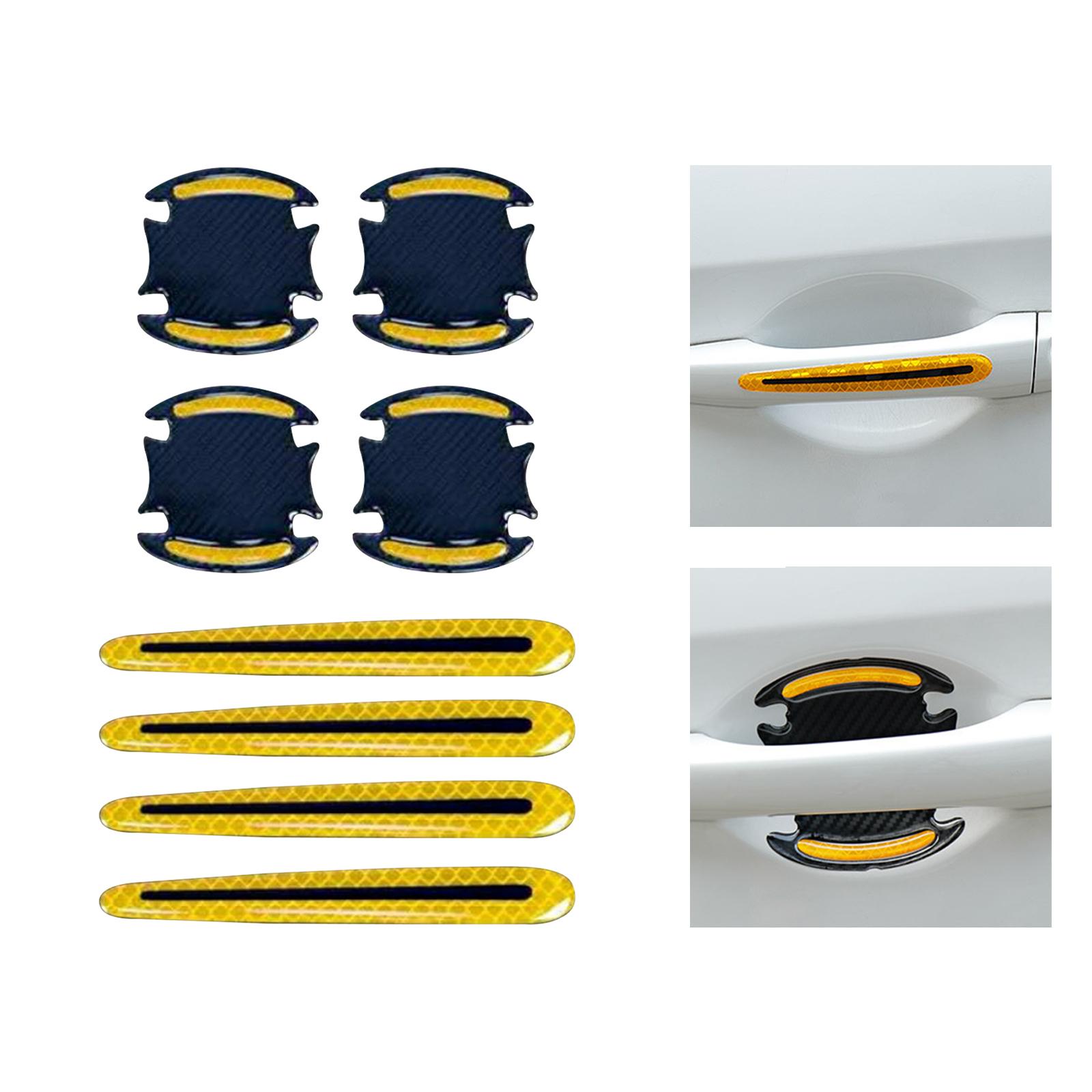  Handle Stickers Reflective Strip Scratch Safety for Suvs