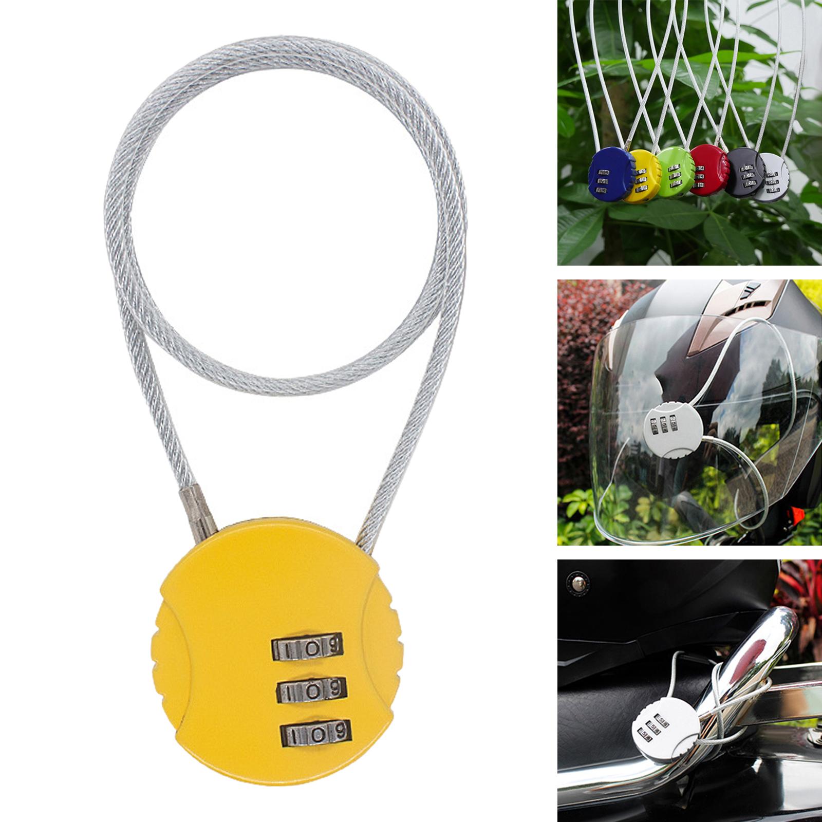 2xMotorcycle Helmet Lock Cycling lock Universal mini Backpack Yellow