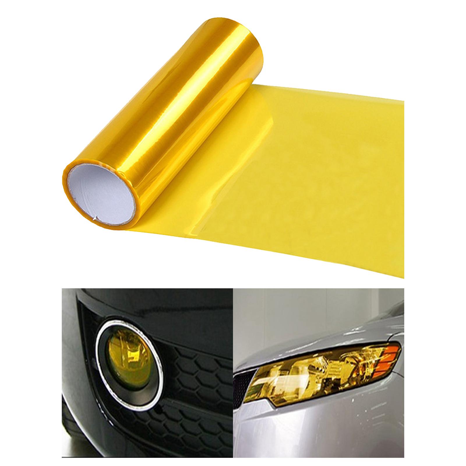30x100cm Car Auto Headlight Tint Film Cover Taillight Fog Lamp Film Durable Golden