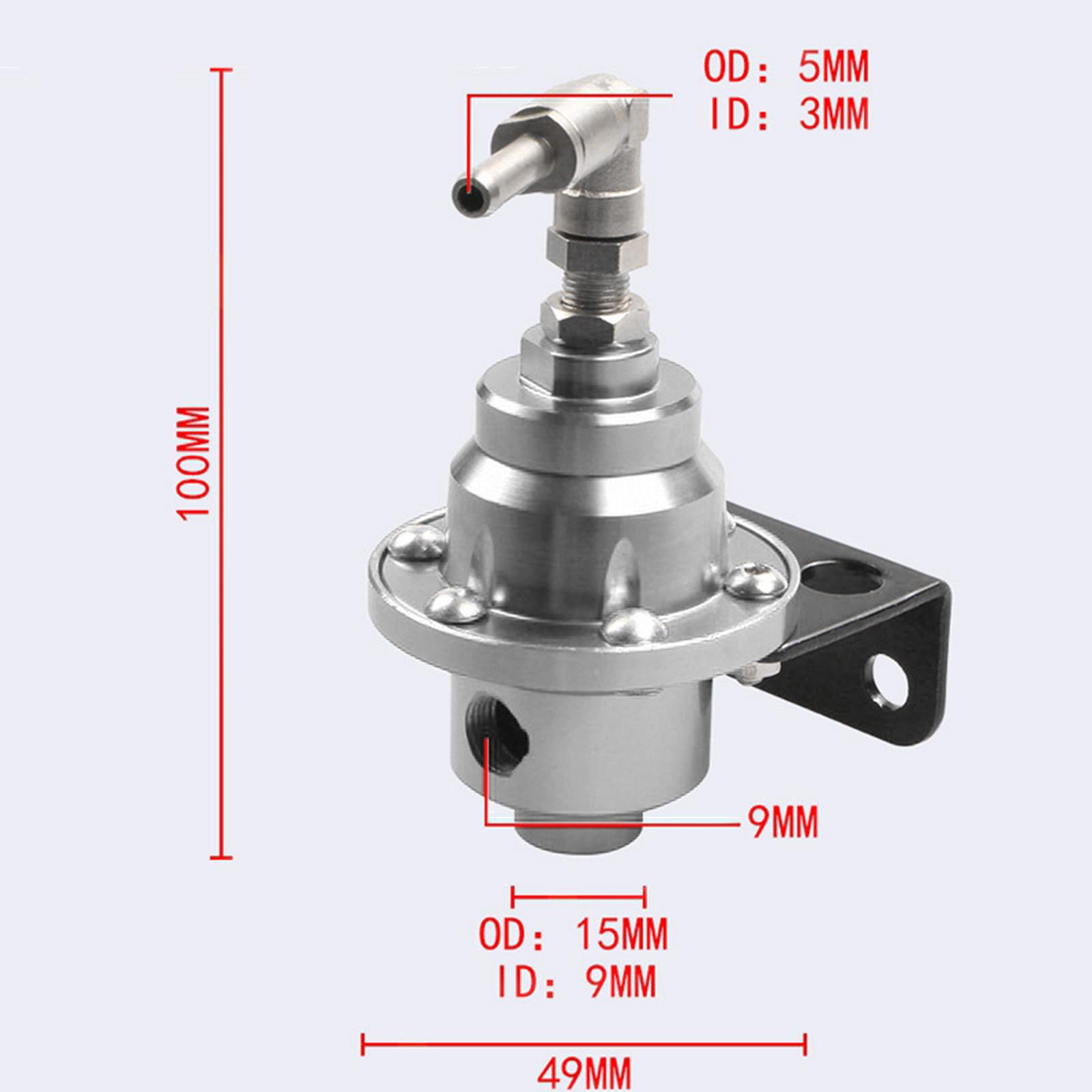 Adjustable Fuel Pressure Regulator with Gauge High Performance Argent