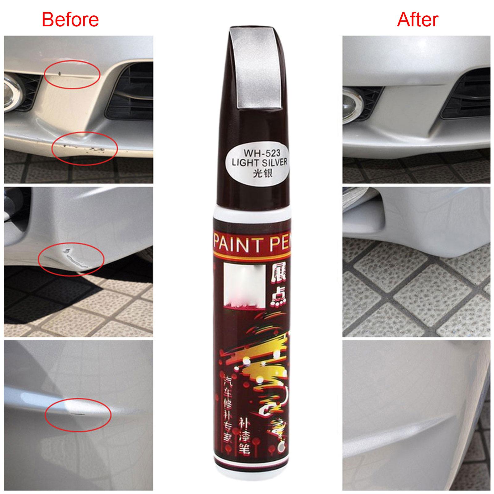Touch up Auto Paint 2 in 1 Touch up Paint Pen Accessories Car Scratch Repair Light argent