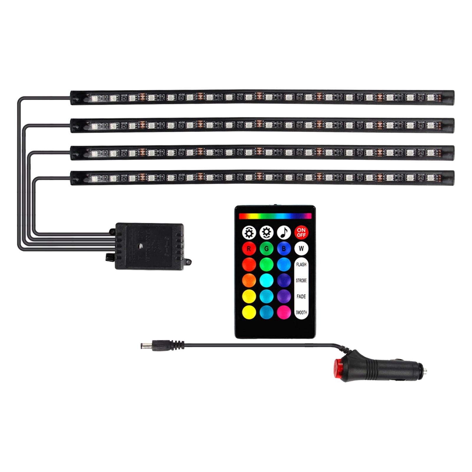 LED Strip Lights Interior Modified Atmosphere Light under Dashboard Lighting 12V