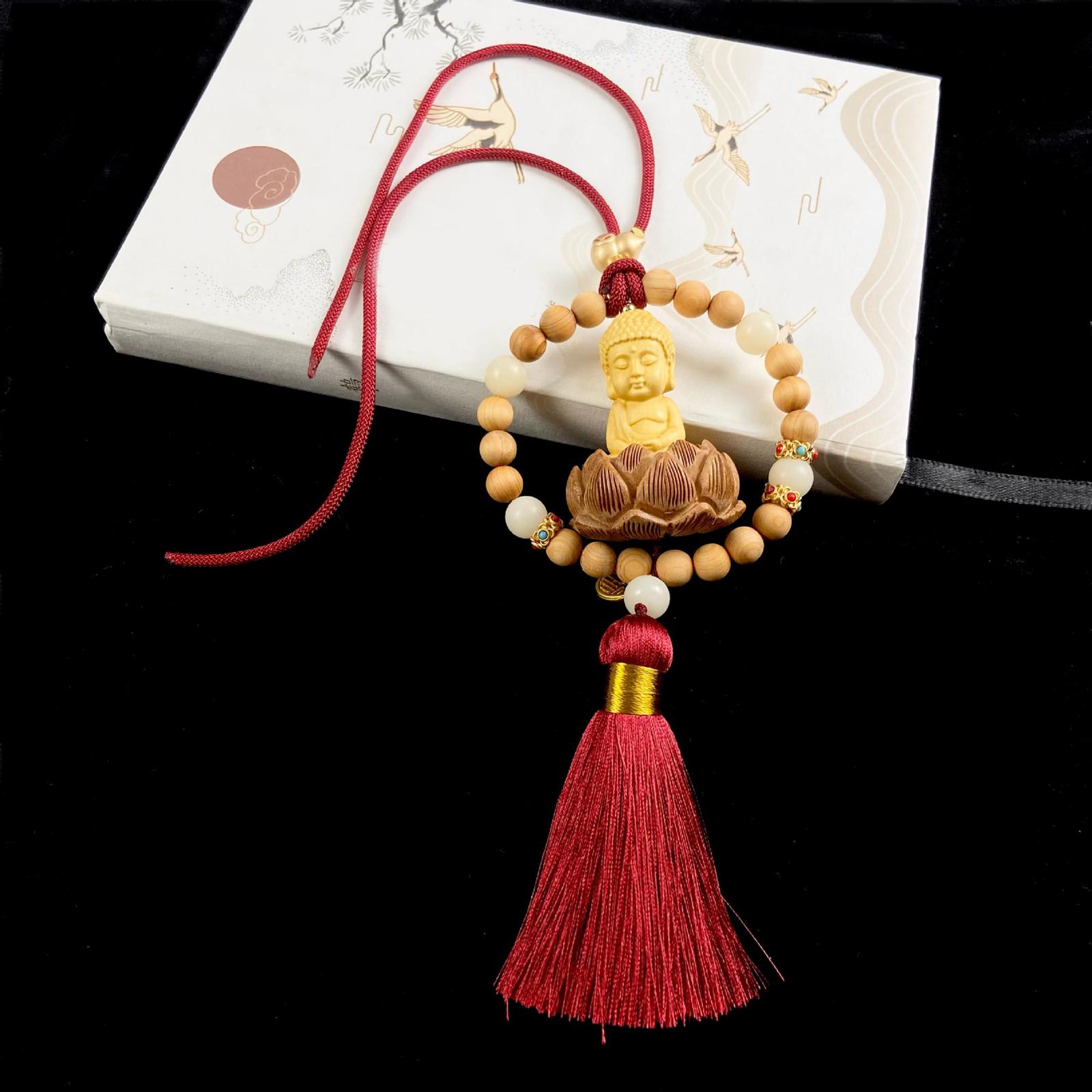 Car Rearviews Mirror Pendants Gifts Wood Sculptures for Window House