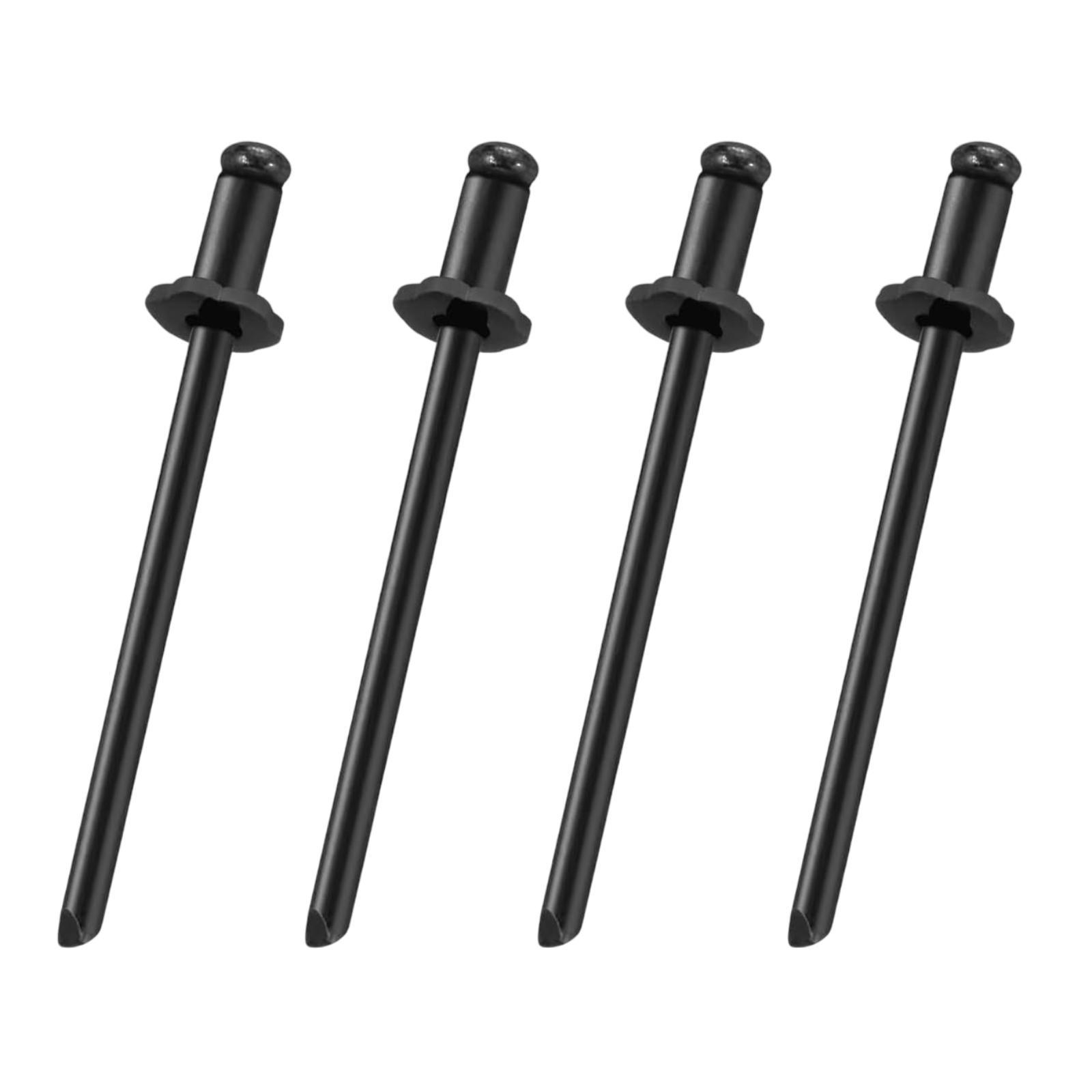 4 Pieces Car Rosette Rivets Auto Spare Parts Universal Black
