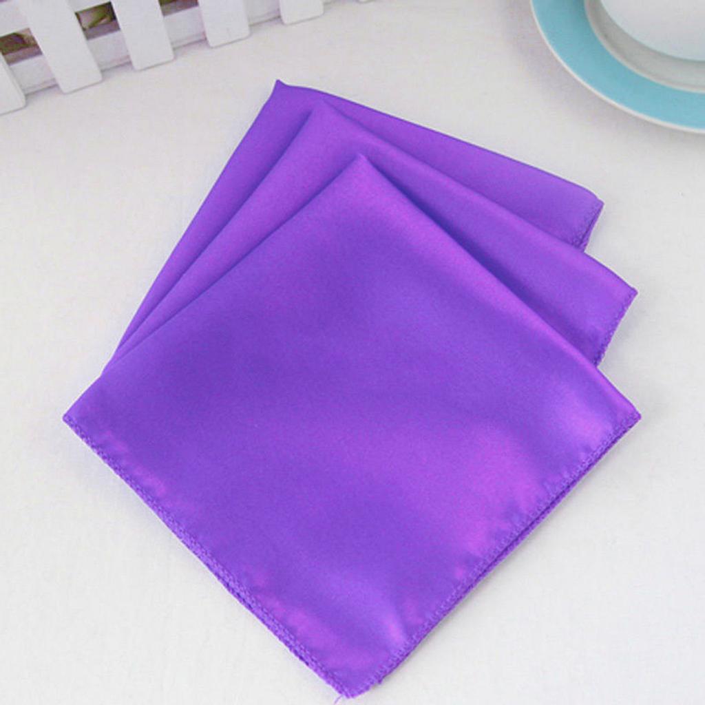 10x Polyester Napkin Pocket Handkerchief Square Wedding Party Tableware 18