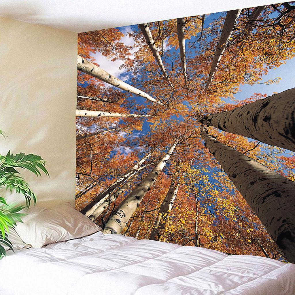 3D Fashion Tapestry Mural Wall DIY Mats Forest Sunshine Pattern