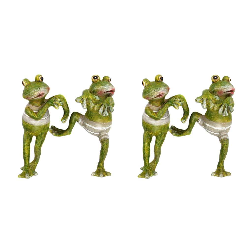 4Pcs Resin Climbing Frog Potted Ornaments Realistic Novelty Animal Ornaments