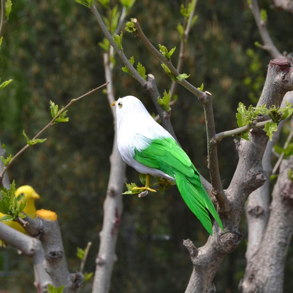 Lifelike Artificial Feathered Birds Garden Home Decor Ornament Wedding Party 