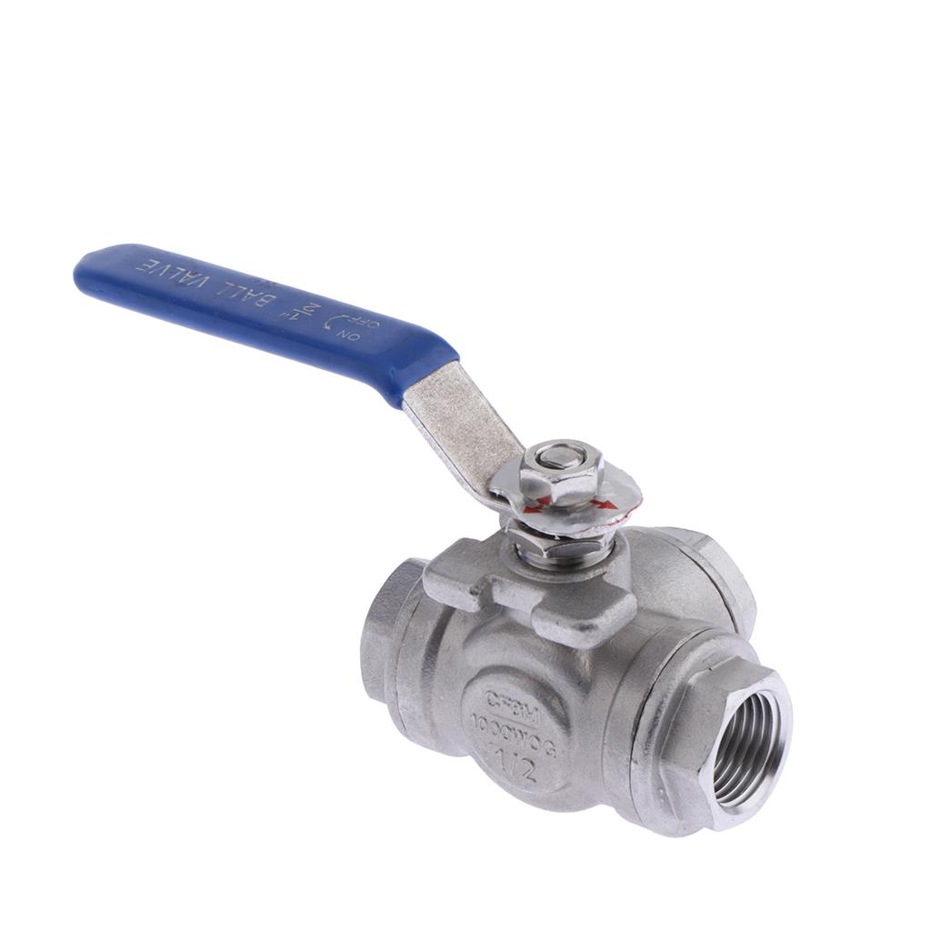 L-Port 304 Stainless Steel Three-way Ball Valve for Water Gas Steam DN15