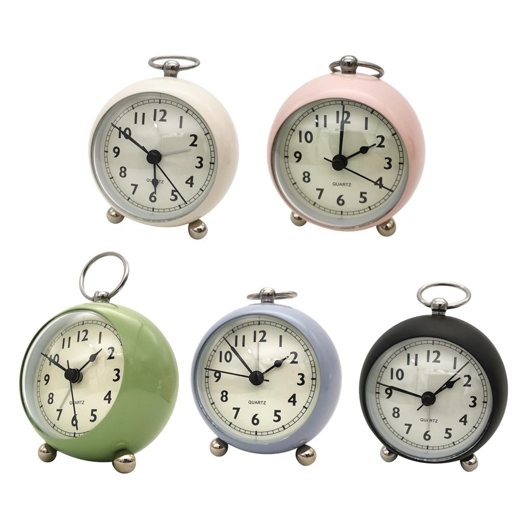  Silent Bedside quartz clock Table Alarm Clock with Nigth Light Beige