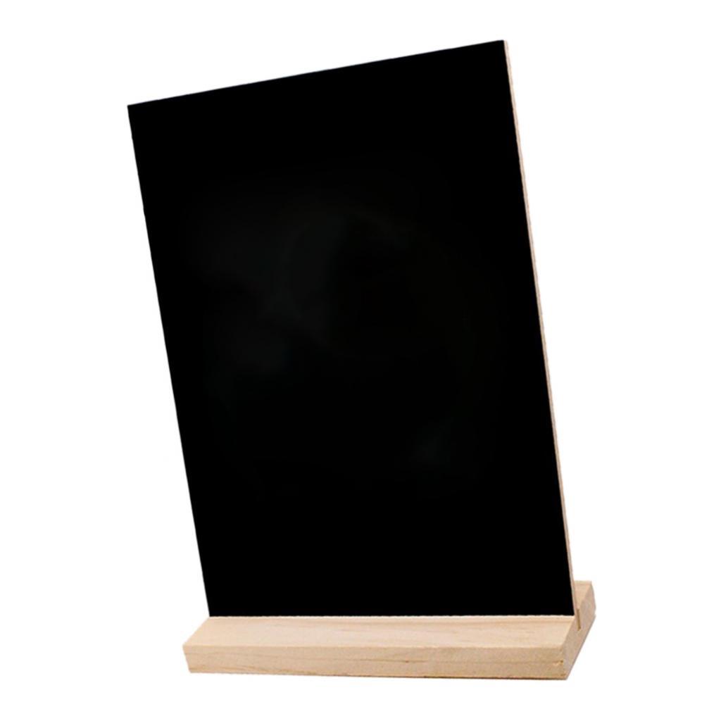 Removable Mini Wooden Single Sided Blackboard Chalkboard Rectangle+Pine Base