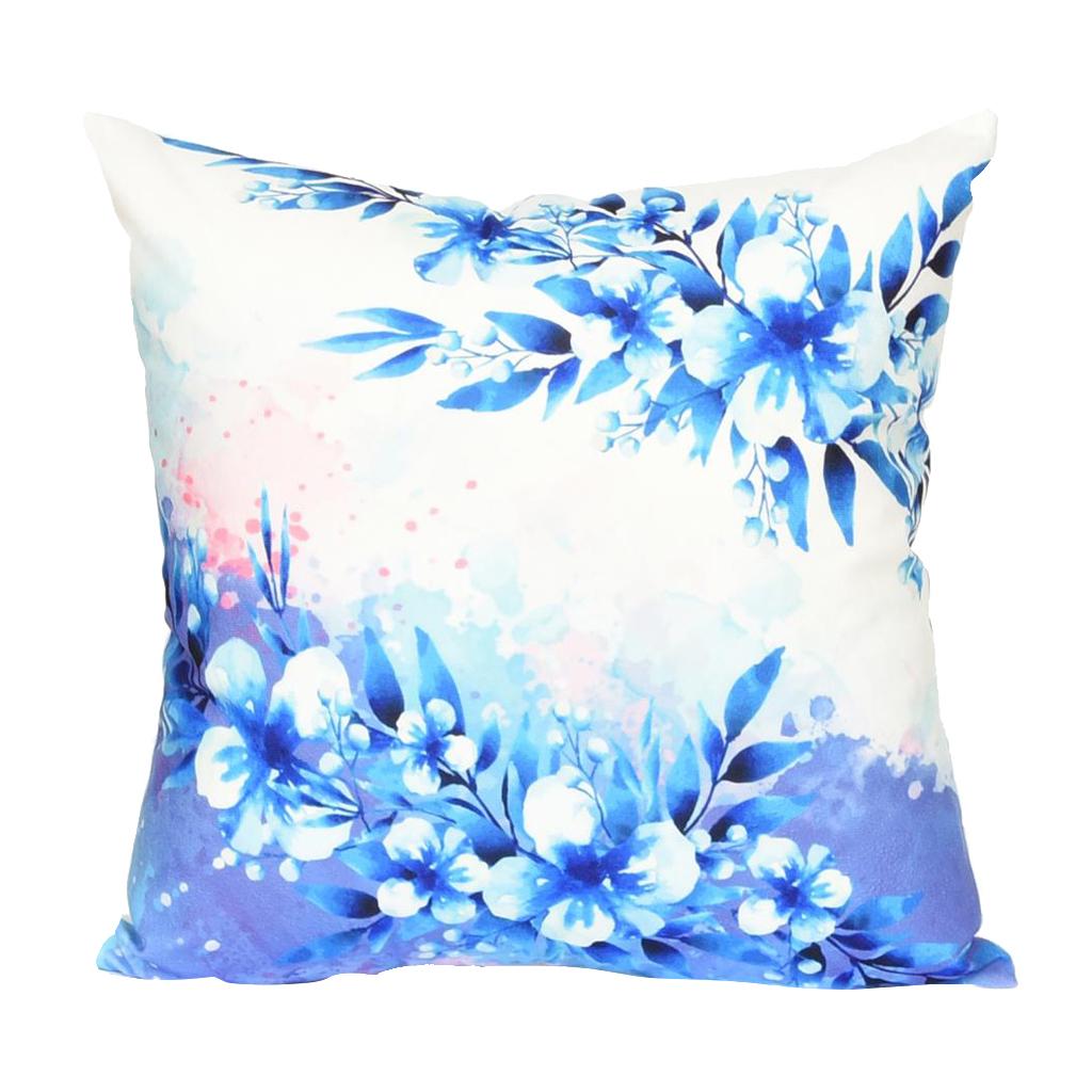 Square Flower Patterns Velvet Pillowcase Cushion Cover Slipcover 18x18"  04