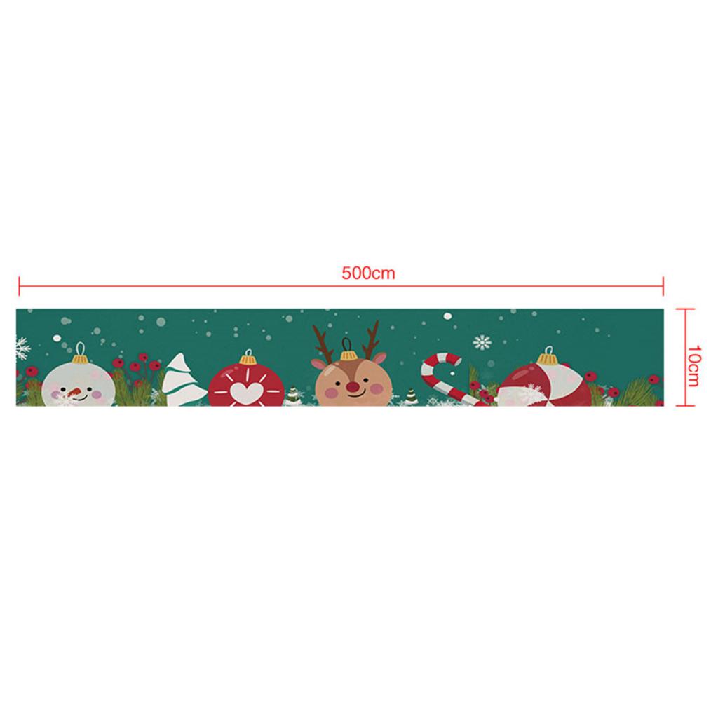 5m Merry Christmas Kitchen Bathroom PVC Tile Floor Waistline  Style01