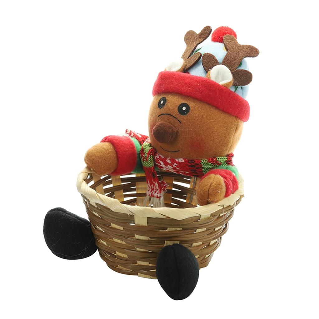 Cute Candy Storage Basket Christmas Party Gifts Holder Elk S