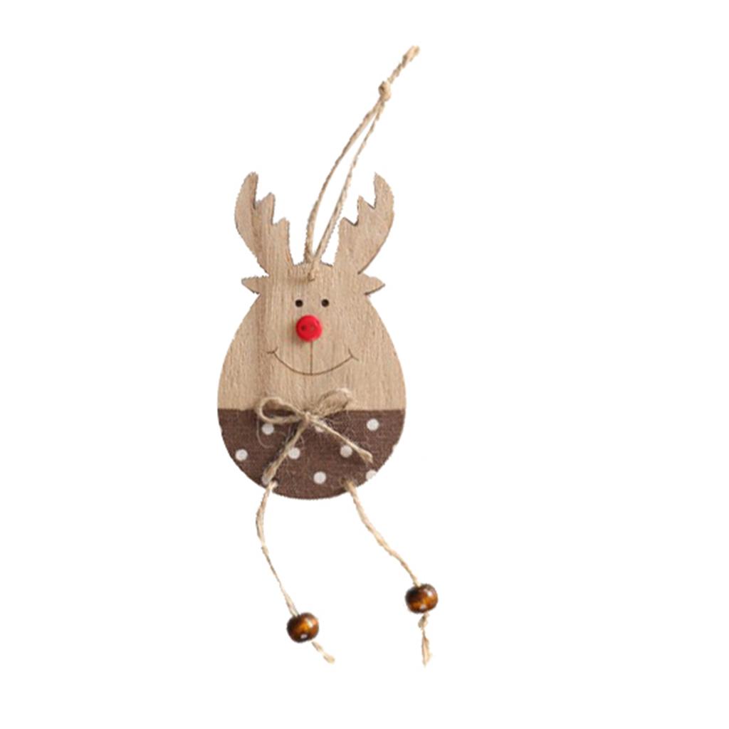 Christmas Moose Wood Pendant Christmas Tree Decoration Charmings Style02