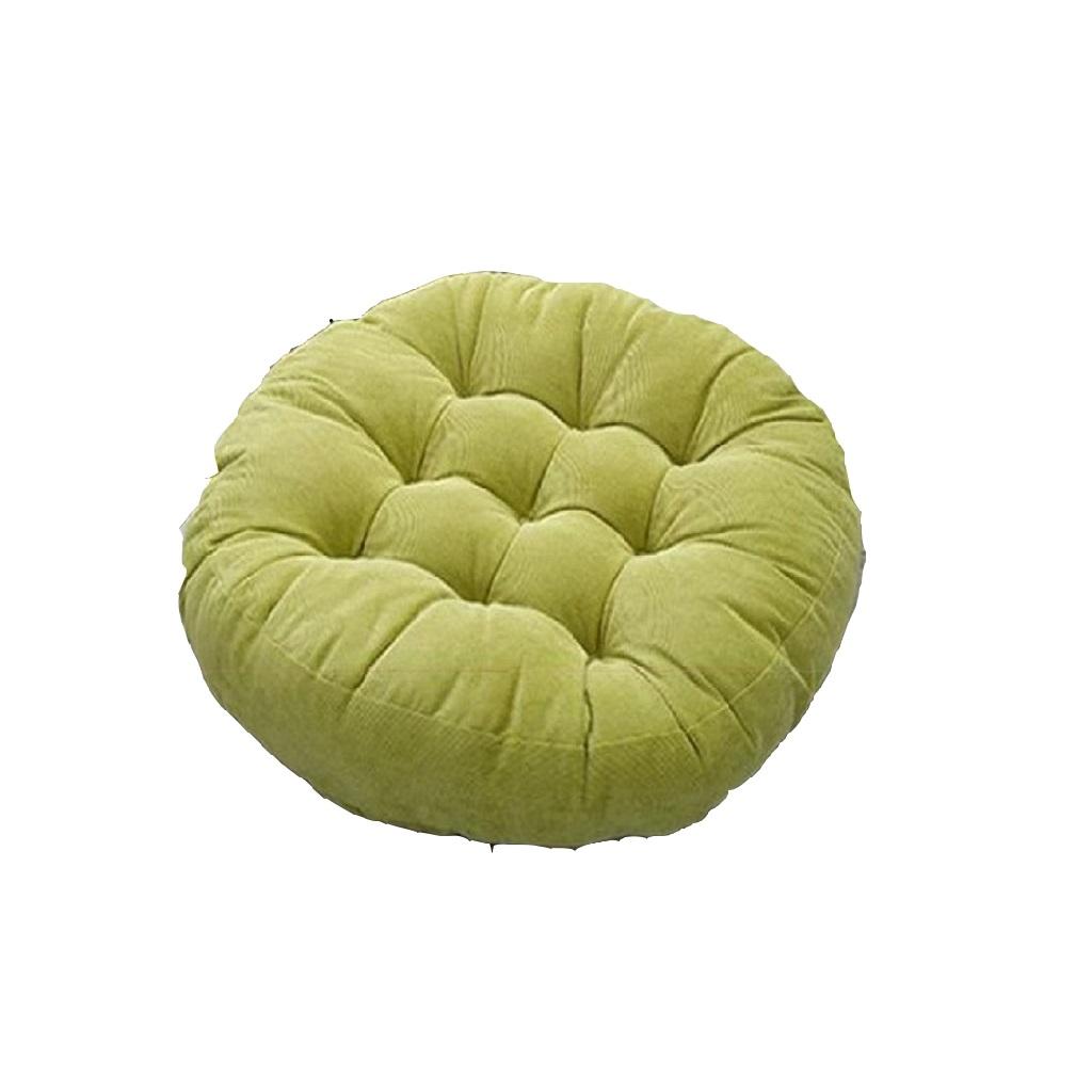 Round Office Seat Cushion Chair Pad Back Cushion Mat Tatami-mat Green