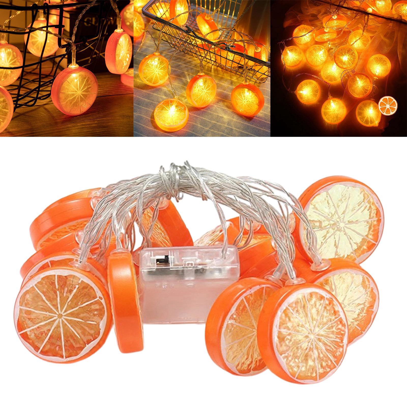 Light String Tree Pavilions Hanging Lamp Home Battery Powered Orange 150cm