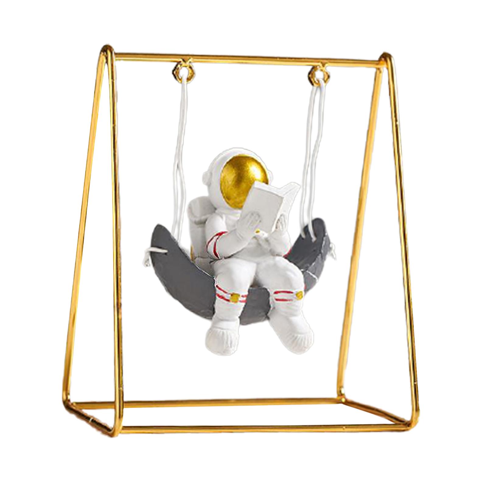 Astronaut Figurine Home Decor Shelf Statue Crafts Ornaments Child Teens Gift Book