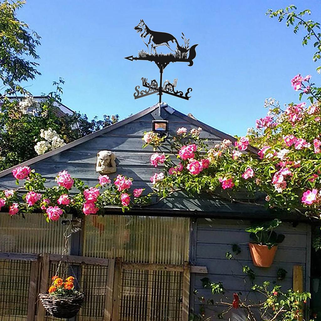 Metal Weather Vane Garden Stake Ornament Roof Weathervane Dog