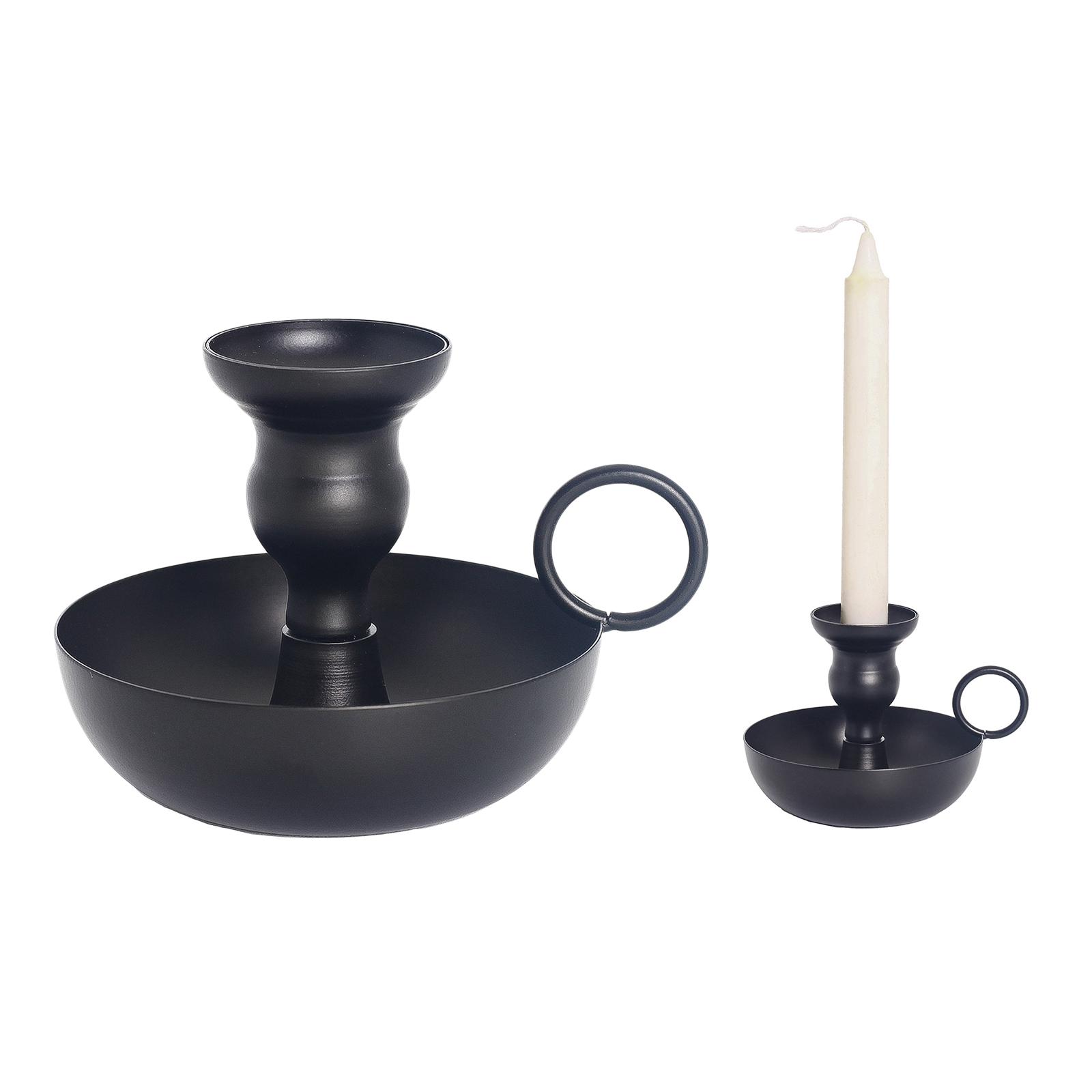 Black Wrought Iron Taper Candle Holder Cone Candlestick Holder Dinning Party