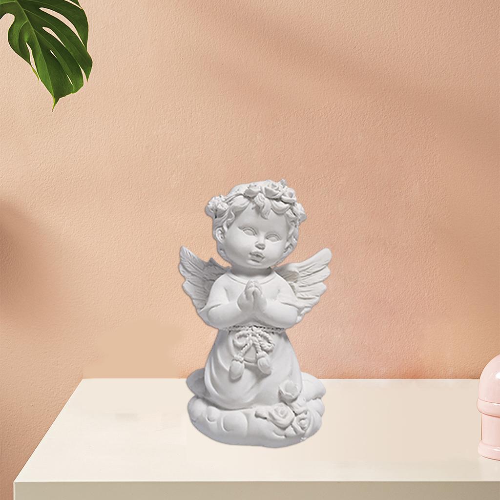 Angel Statues Ornament Desktop Home Decor 8x7x13cm1Piece Right