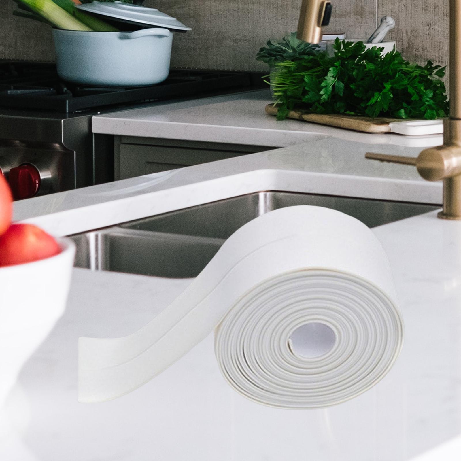 2pcs PVC Wall Sealing Strip Tape Waterproof Self Adhesive Caulk Bathroom