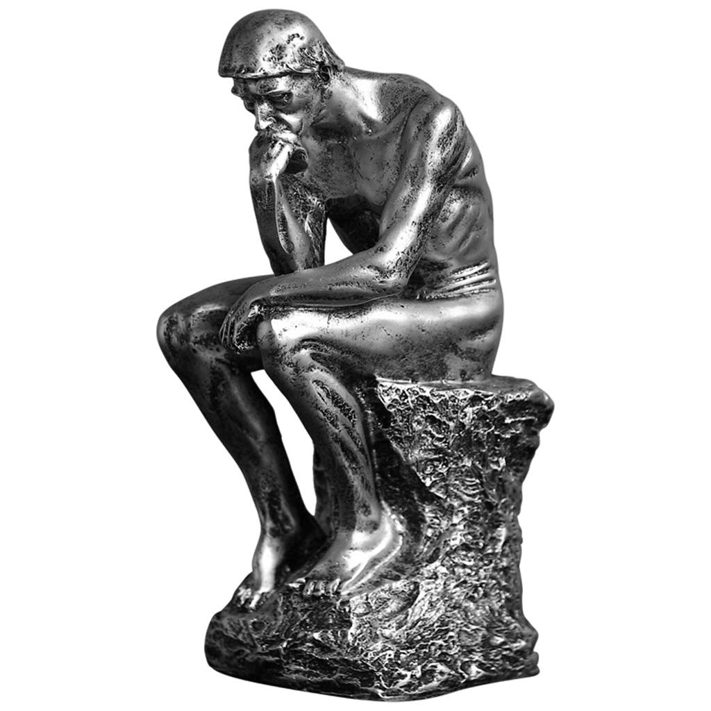 Thinkers Statue Silver