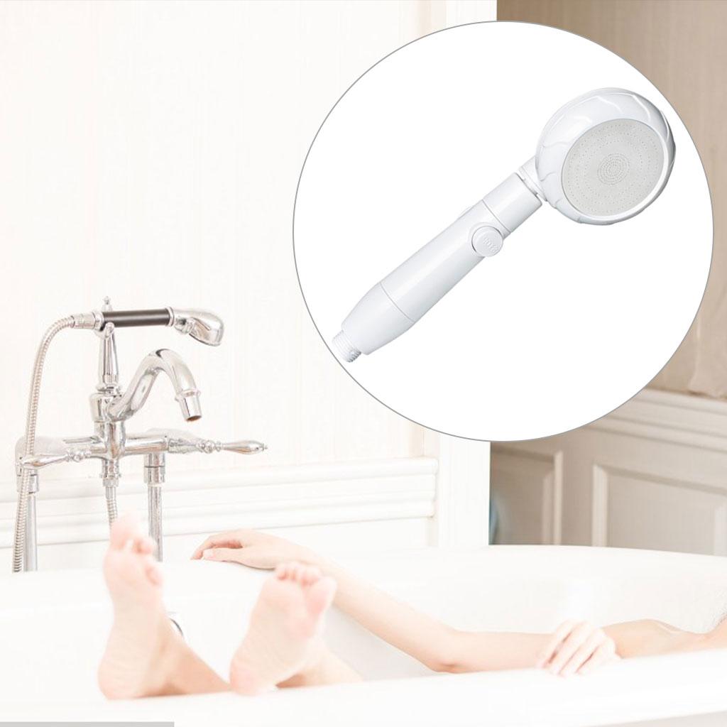 Handheld Shower Head Bathroom Accessories High Pressure Showerhead with Hose White