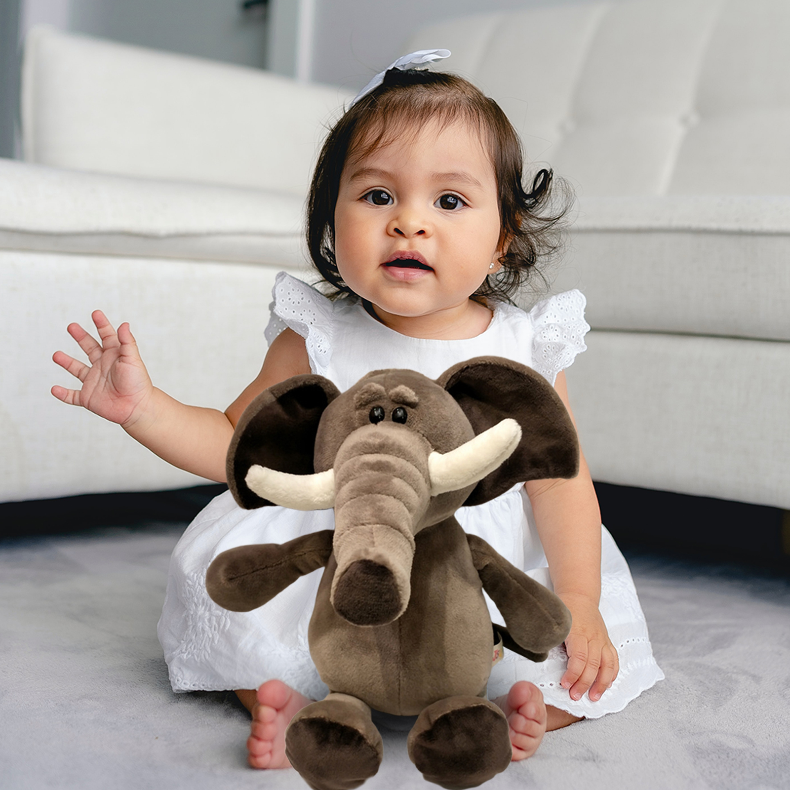 Soft Infant Animal Plush Stuffed Toy Comfortable Throw Pillow for Christmas Elephant