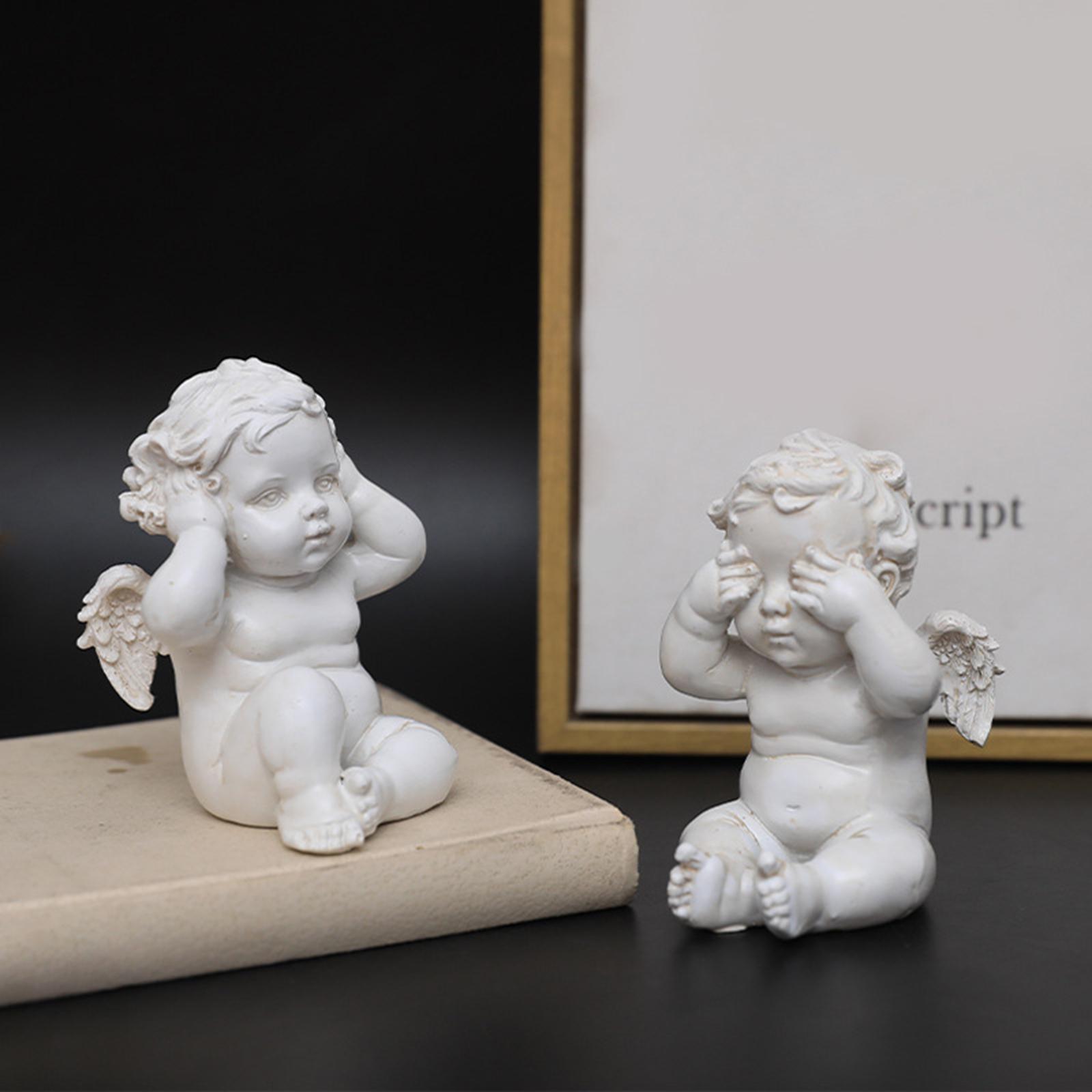 Nordic Cherub Angle Statue Indoor Garden Home Gift Ornament Do not see